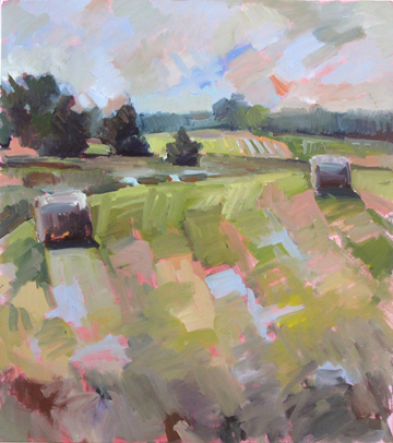 Hay Bales Soft Light by Isabelle Abbot at Les Yeux du Monde Art Gallery