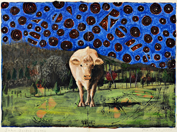 Remember Cow Diptych by John Borden Evans at Les Yeux du Monde Art Gallery
