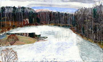 Ice at Walnut Creek Park by John Borden Evans at Les Yeux du Monde Art Gallery