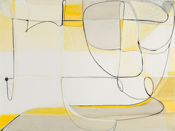 Loopy Lines With Yellow by Sanda Iliescu at Les Yeux du Monde Gallery