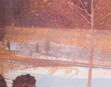 Tracks in the Snow, Locust Grove, January by Annie Harris Massie at Les Yeux du Monde Gallery