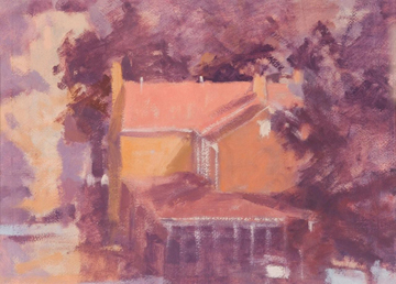 The House Next Door to Catharines, Brownsburg, October by Annie Harris Massie at Les Yeux du Monde Art Gallery