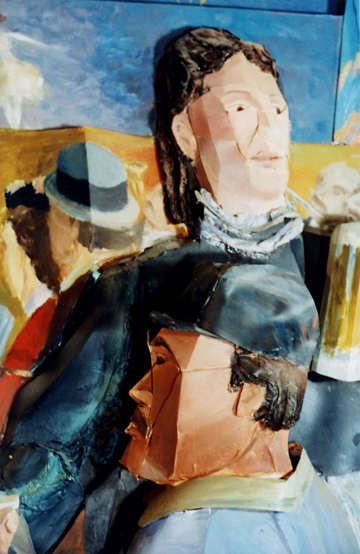 After Manet’s “At the Bar”,  detail.