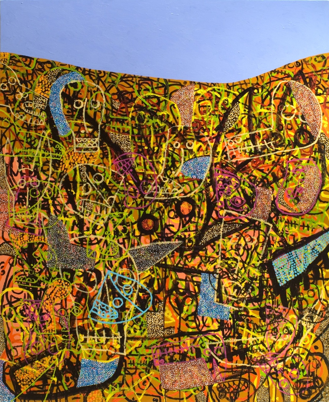 Zaragoza, center panel by Russ Warren at Les Yeux du Monde Art Gallery