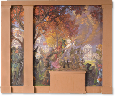Maquette for Cabel Hall Mural by Lincoln Perry