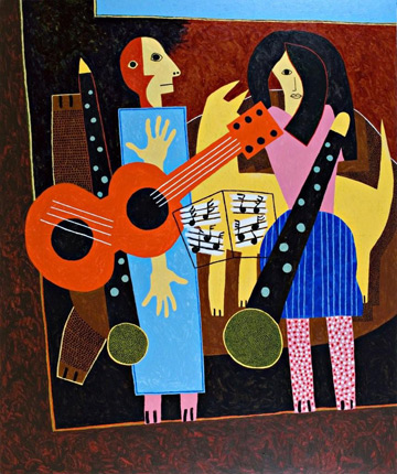 The Three Musicians by Russ Warren at Les Yeux du Monde Gallery