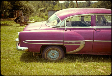 Magenta Car, Havana, Alabama by William Christenberry at Les Yeux du Monde Art Gallery