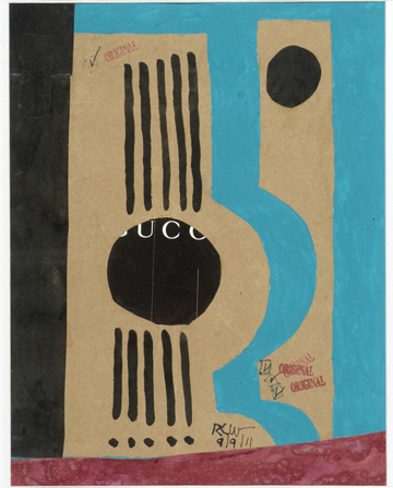Cubist Guitar by Russ Warren Les Yeux du Monde Art Gallery