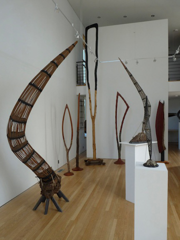 Installation view of Kurt Steger sculpture at Les Yeux du Monde Art Gallery